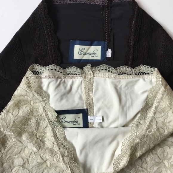 NWOT Two Lined Lace Bandeaus by Emmelee - Picture 2 of 5